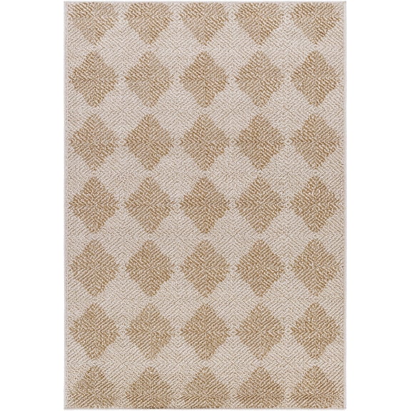 BoutiqueRugs Collen Traditional, Transitional Area Rug - Outdoor Safe - Beige, Light Beige - 7'10" x 10'