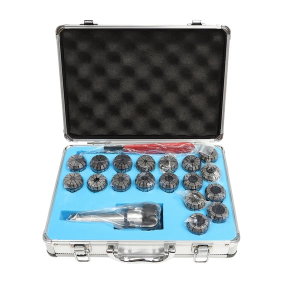 Collet Set, ER32 Spring Collet Set, MT3 ER32 Collet Holder with 18 Collets, High Tensile Steel Collets for Precision Machining, Woodworking