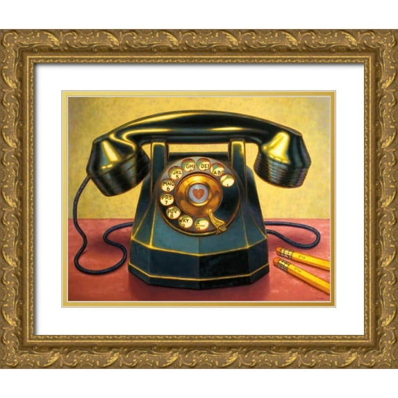 Colletta, TR 32x26 Gold Ornate Wood Framed with Double Matting Museum Art Print Titled - Keep in Touch