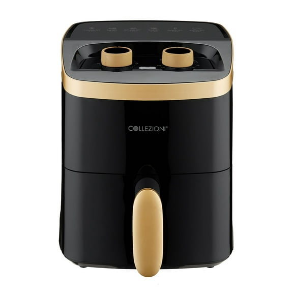 Collezioni 2.5L Black and Gold Air Fryer with Adjustable Temperature Control