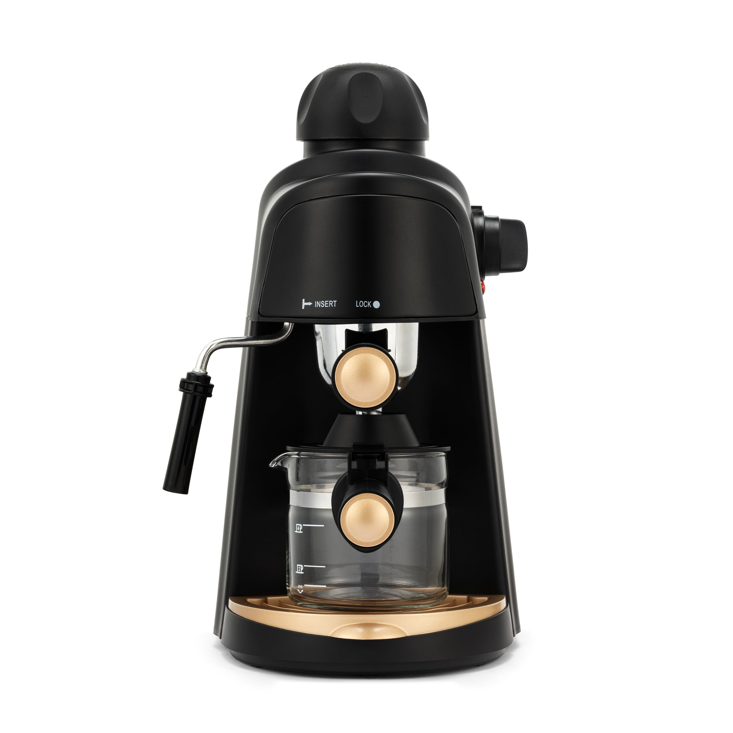 Collezioni Black and Gold Espresso Maker - New