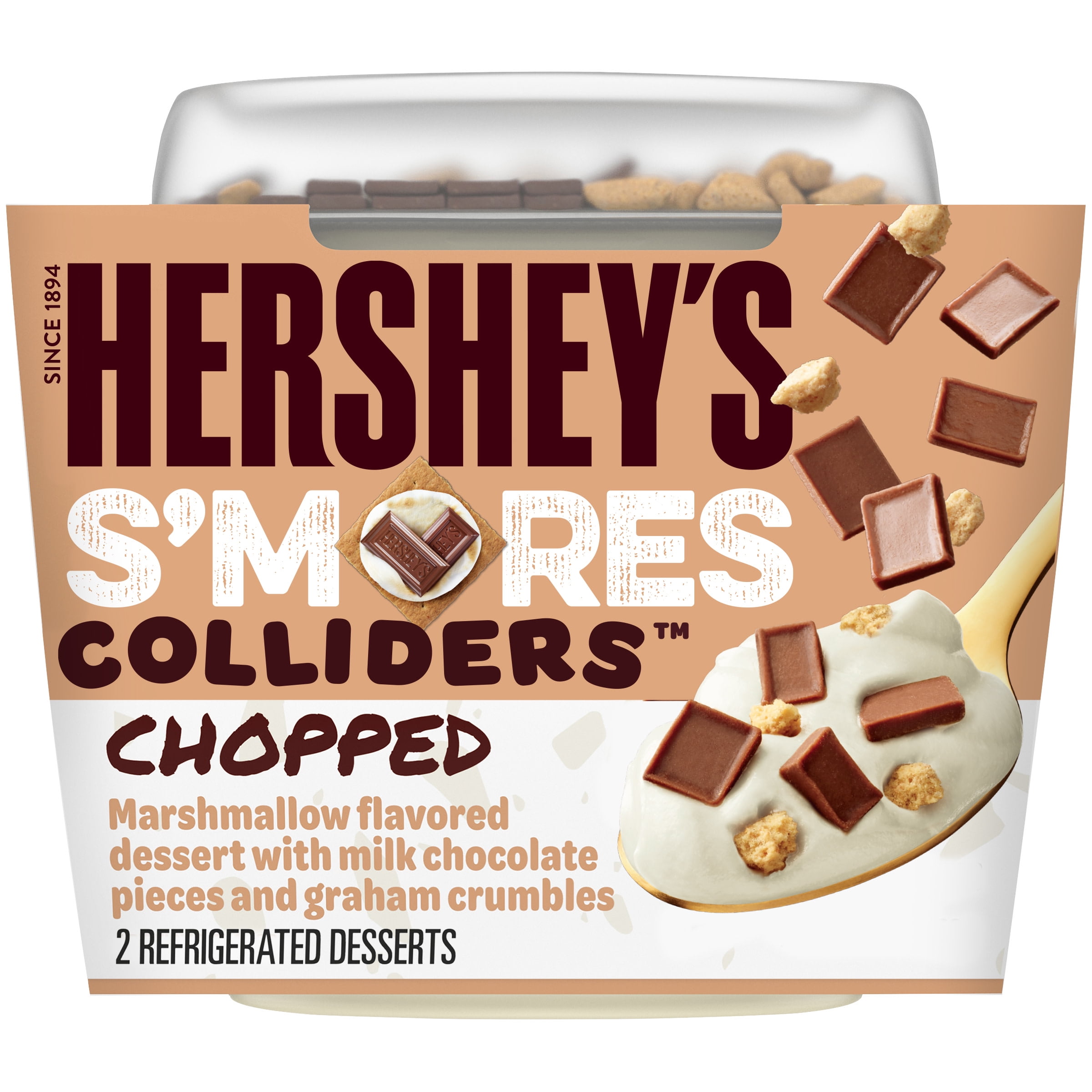 Colliders Chopped Hersheys Smores Refrigerated Dessert Pudding Cups, 2