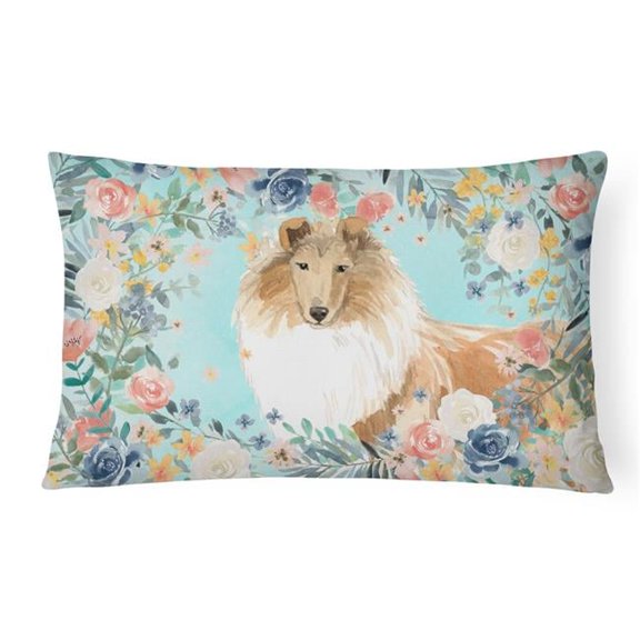 Collie Canvas Fabric Decorative Pillow
