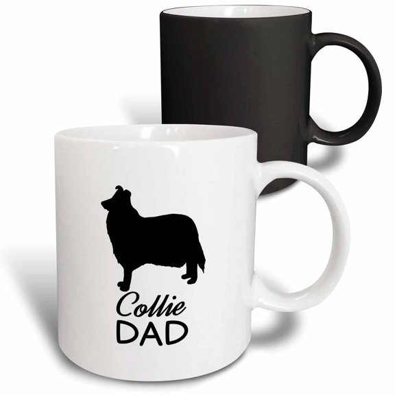 3drose, Collie Dog Dad, 11oz Magic Transforming Mug