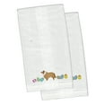 thumbnail image 1 of Collie Easter White Embroidered Plush Hand Towel Set of 2, 1 of 1