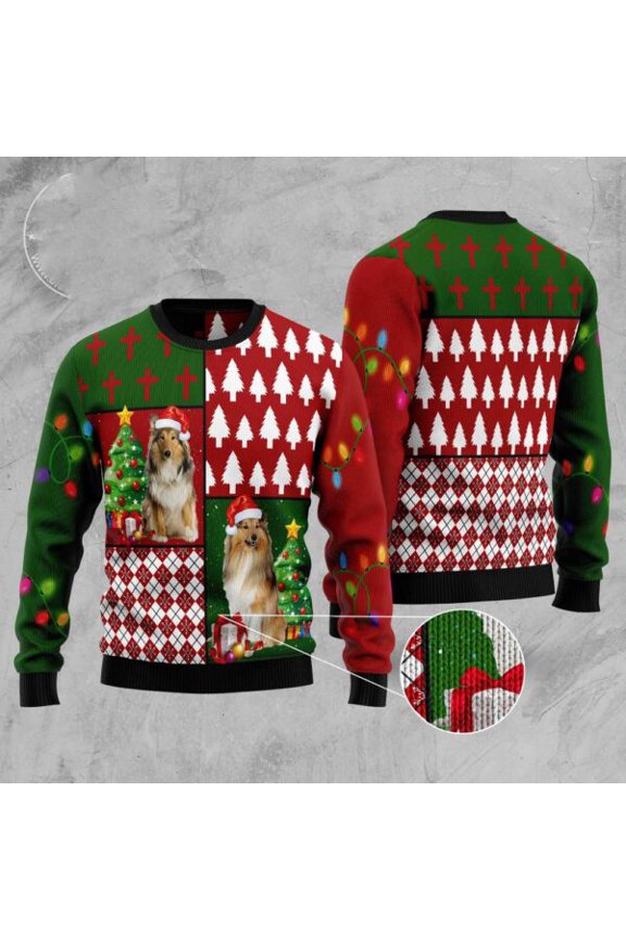 Collie Hohoho Ugly Christmas Sweater, Christmas Sweater, Ugly Sweater, Funny Xmas Sweaters