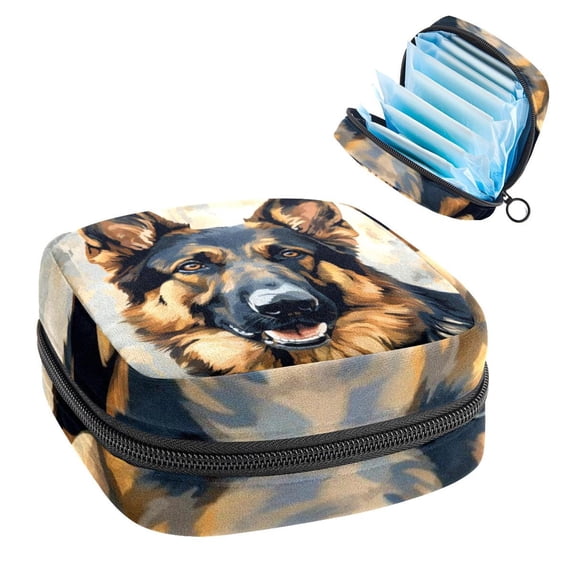 Collie Pad Bag Period Bag Sanitary Pad Storage Bag - Mini Pouch for Period - Velvet, Sponge, and Oxford Fabric - 4.7x6.6x6.6 in