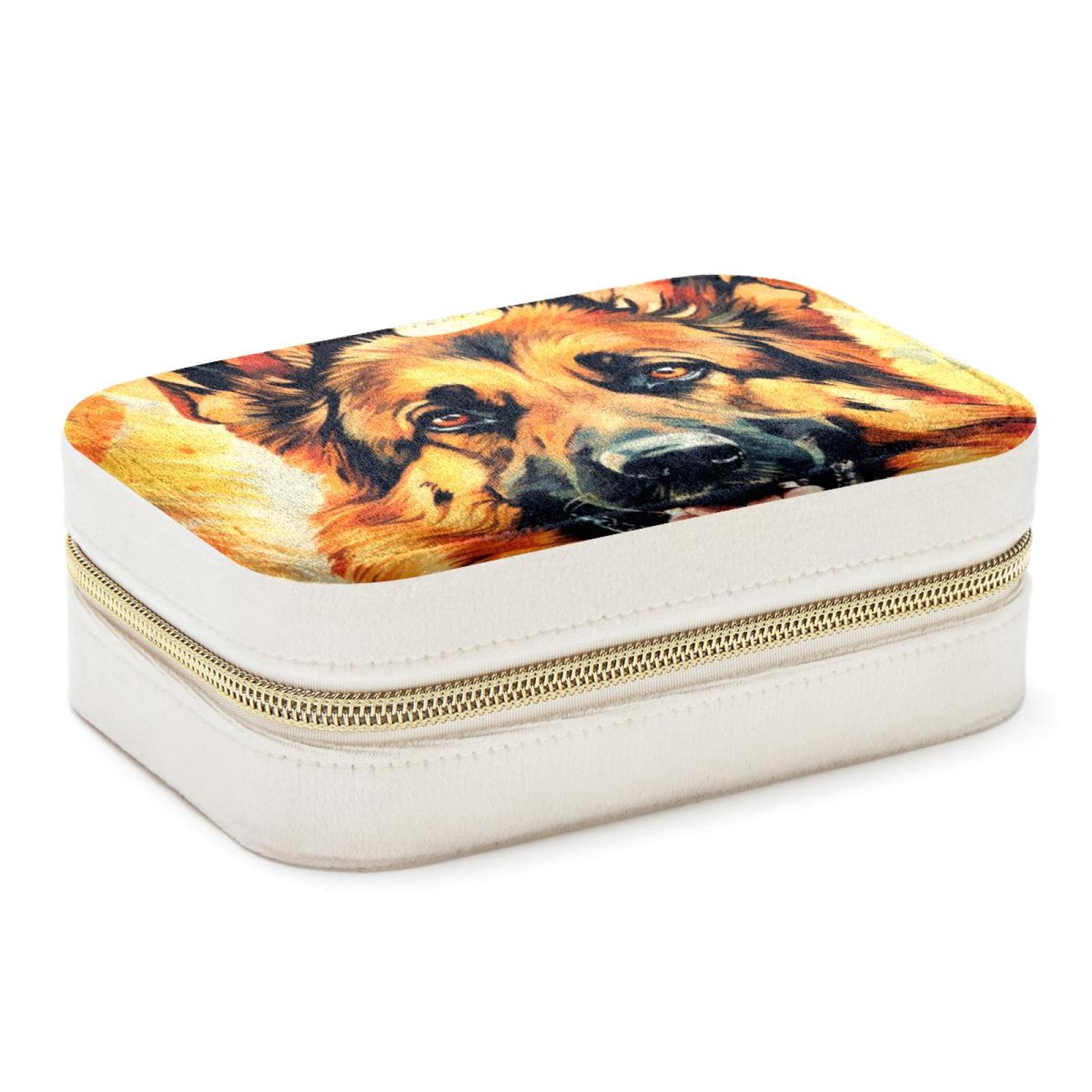 Collie Portable Velvet Travel Organizer with Removable Compartment