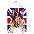 thumbnail image 1 of Collie With English Union Jack British Flag Aluminium Metal Wall Or Door Hanging Prints, 1 of 1