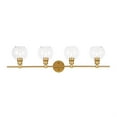 thumbnail image 1 of Collier 4 light Brass and Clear glass Wall sconce, 1 of 5