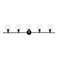 thumbnail image 1 of Collier 5 light Black and Clear glass Wall sconce, 1 of 14