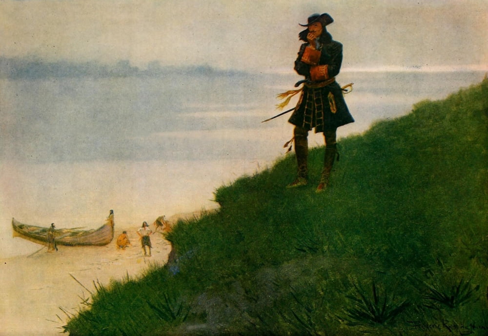Colliers 1906 Great explorers La Salle Canvas Art - Frederic Remington (18 x 24)