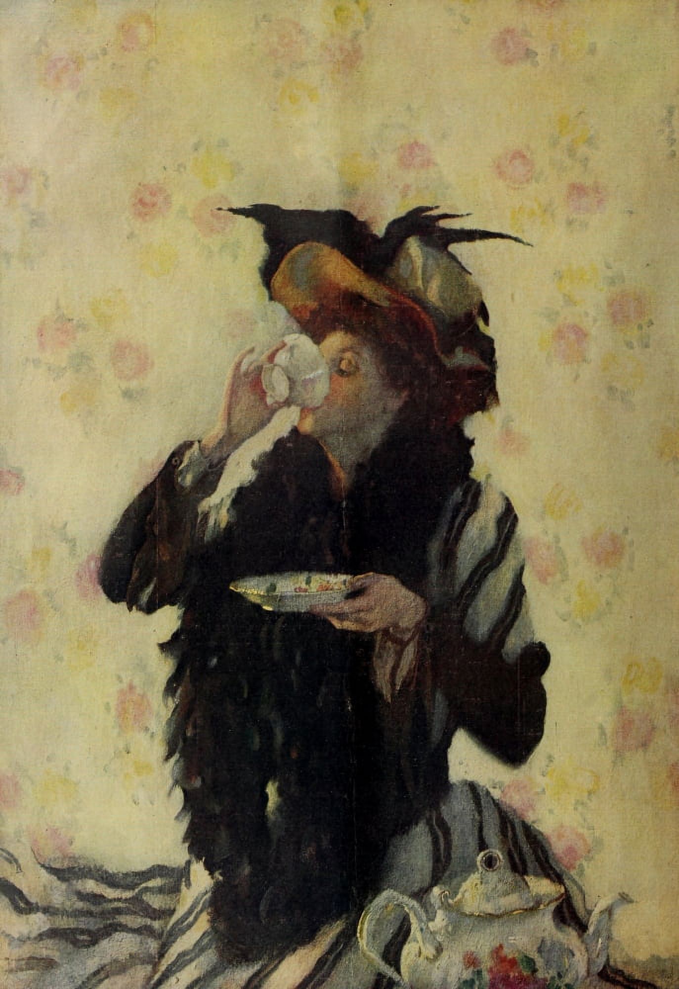 Colliers 1909 Cup of tea Canvas Art - Lilian Westcott-Hale (18 x 24)