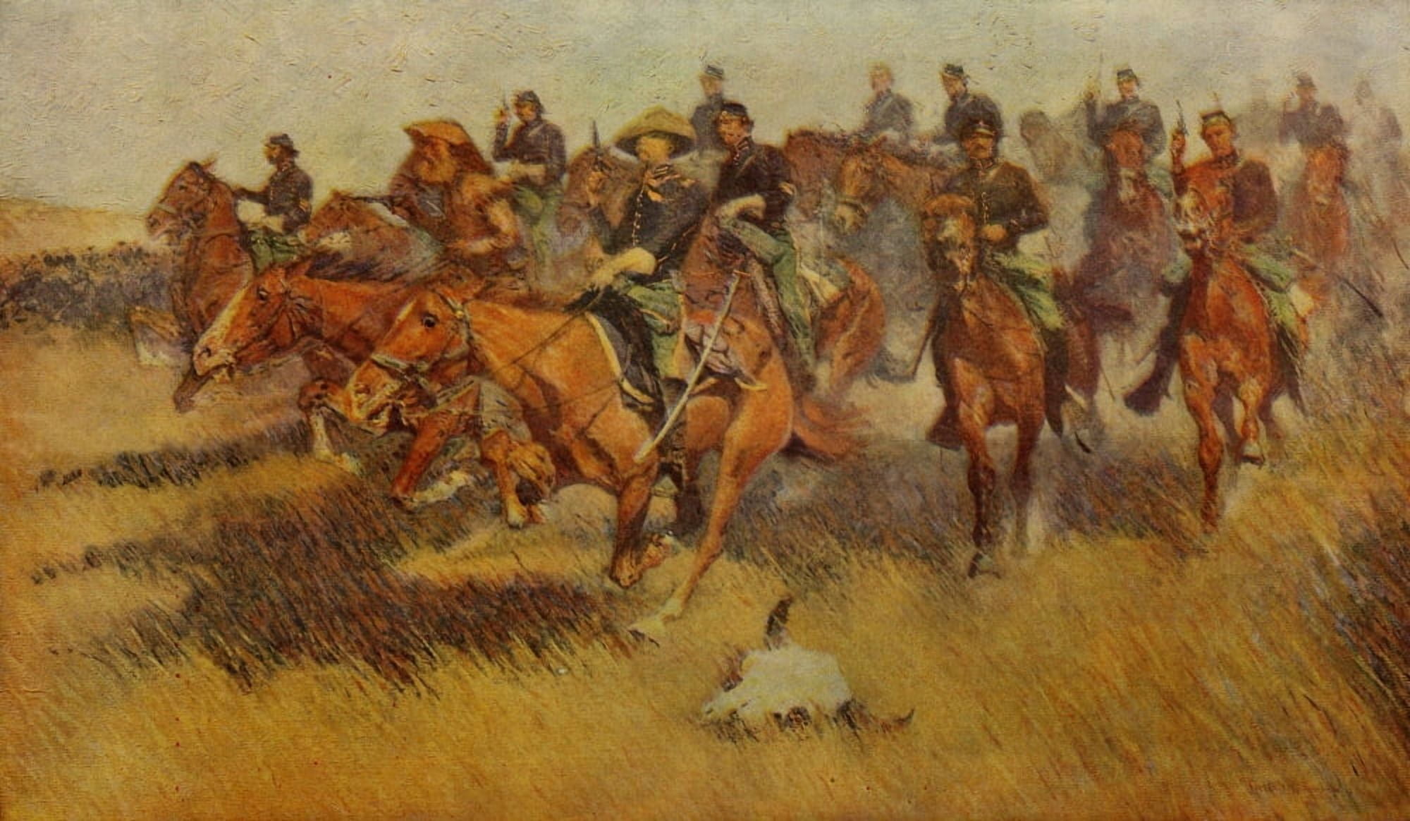 Colliers 1909 Horses Southern plains 1860 Canvas Art - Frederic Remington (18 x 24)