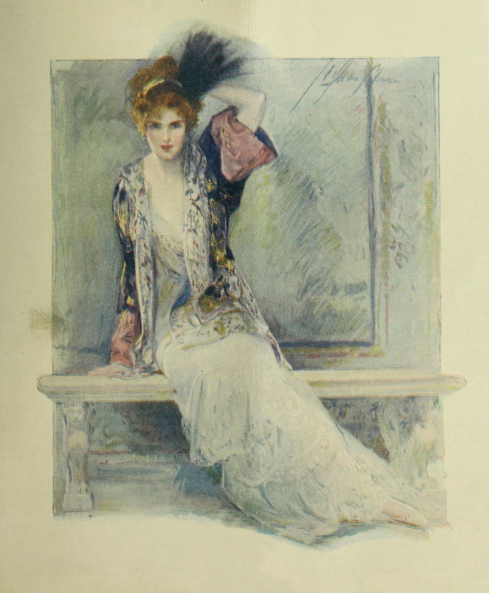 Colliers 1913 Glamorous woman Canvas Art - Unknown (24 x 36)