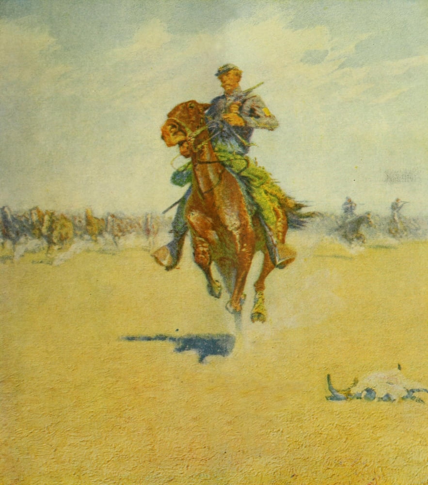 Colliers 1913 Horse Canvas Art - Frederic Remington (24 x 36)