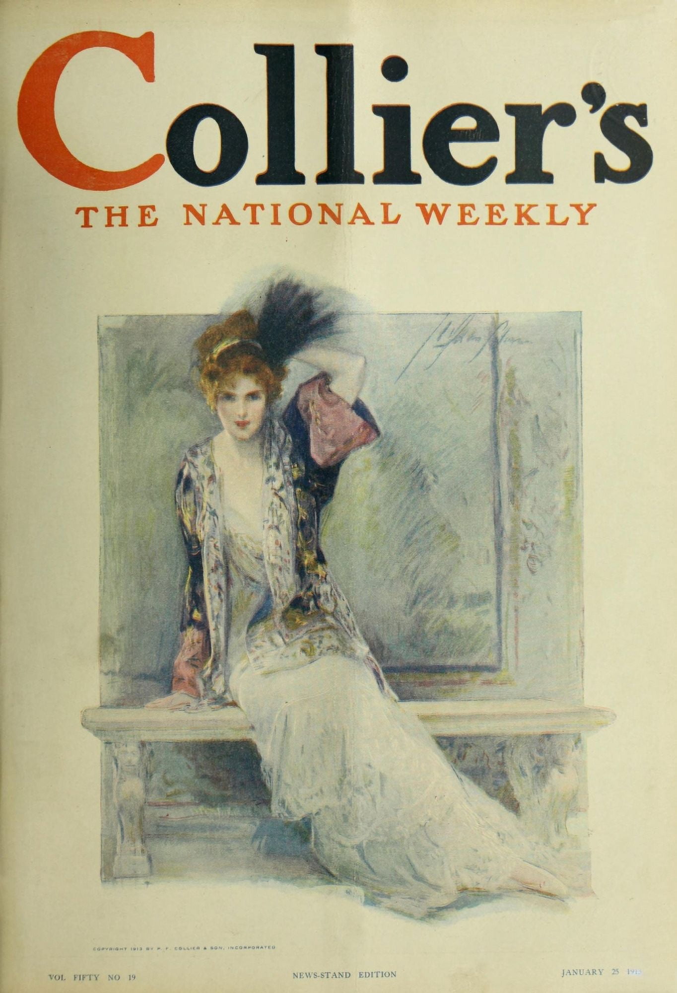 Colliers Weekly 1913 Cover Canvas Art - Unknown (18 x 24)