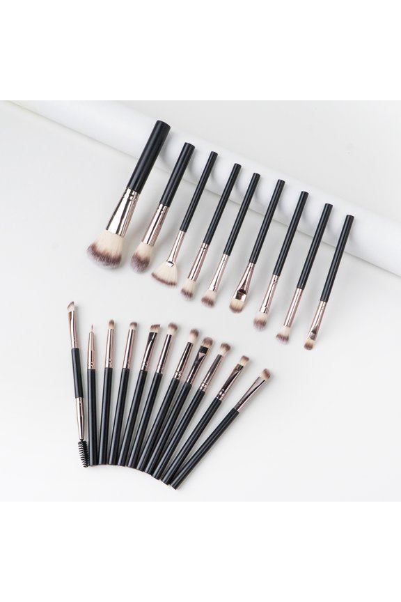 Makeup Brush Set,20 Pcs Makeup Brushes Kit with Soft Bristle, Travel Makeup Brush Set for Foundation, Concealer, Blush, Nose Contour, Contouring and Eyeshadow(Black&Coffee)