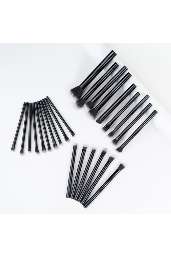 Makeup Brush Set,25 Pcs Makeup Brushes Kit with Soft Bristle, Travel Makeup Brush Set for Foundation, Concealer, Blush, Nose Contour, Contouring and Eyeshadow(Black)