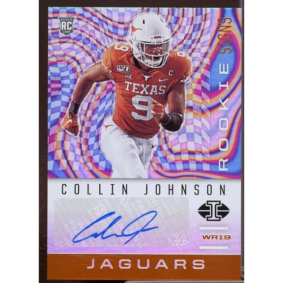 Collin Johnson Rookie Card 2020 Panini Illusions Rookie Signs Orange #31