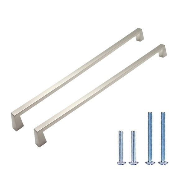 Collinets 6 Pack  13 Inch (332.3mm) Pulls Satin Nickel, Colorado Collection, Solid Zinc Alloy Metal, For Kitchen, Cabinet Hardware, Center to Center 12 Inch (304.8mm)