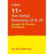 Collins 11+ 11+ دليل دعم وممارسة التفكير غير اللفظي ثنائي الأبعاد وثلاثي الأبعاد لاختبارات Cem 2021، غلاف ورقي