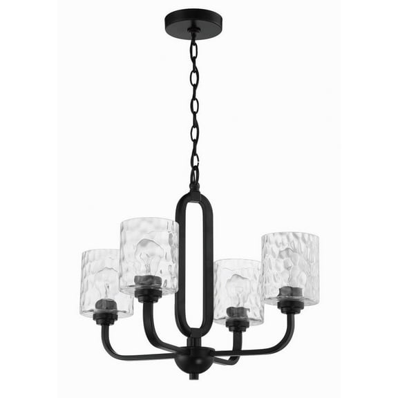 Collins 4 Light Chandelier-Flat Black Finish Bailey Street Home 139-Bel-4569691