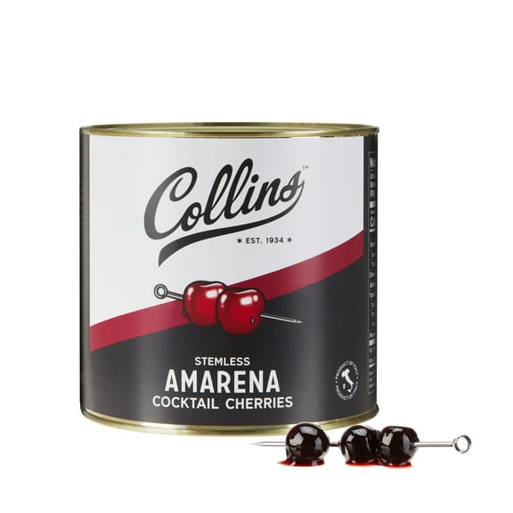 Collins Amarena Cherries with Cherry Juice, Cocktail Garnish for Bars, 7 lb
