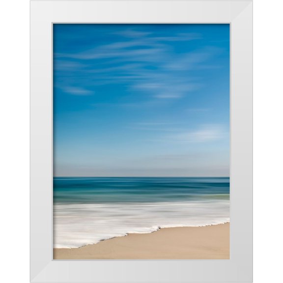 Collins, Ann 12x14 White Modern Wood Framed Museum Art Print Titled - USA-California-La Jolla Ocean abstract blur at Marine Street Beach