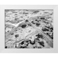 thumbnail image 1 of Collins, Ann 14x12 White Modern Wood Framed Museum Art Print Titled - Canada-Alberta-Canmore-Spray Valley Provincial Park-Ice abstract at Spray Lakes, 1 of 4