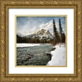 thumbnail image 1 of Collins, Ann 20x20 Gold Ornate Wood Framed with Double Matting Museum Art Print Titled - Canada-Alberta-Kananaskis Country-Mount Kidd and the Kananaskis River, 1 of 4