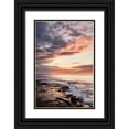 thumbnail image 1 of Collins, Ann 23x32 Black Ornate Wood Framed with Double Matting Museum Art Print Titled - USA-California-La Jolla Sunset reflections at Coast Blvd Park, 1 of 4