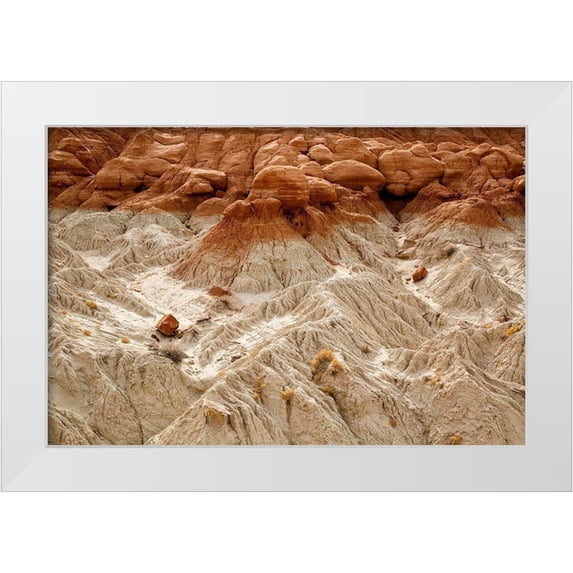 Collins, Ann 24x17 White Modern Wood Framed Museum Art Print Titled - Utah-Grand Staircase-Escalante National Monument-Toadstools area