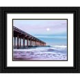 thumbnail image 1 of Collins, Ann 32x25 Black Ornate Wood Framed with Double Matting Museum Art Print Titled - Moon Setting Over Scripps Pier, 1 of 4