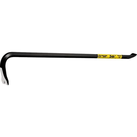 Collins Gooseneck Pry Bar BU-90 - Carbon Steel, Heated - 36 In., Black