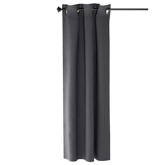 Collins Blackout Curtain, 42 x 63 in. - 1 Panel - Dark Grey