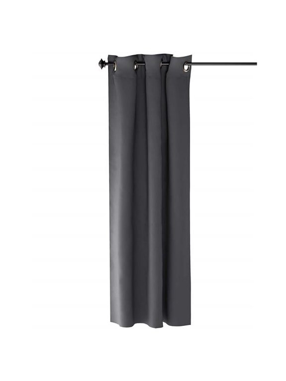 Collins Blackout Curtain, 42 x 63 in. - 1 Panel - Dark Grey