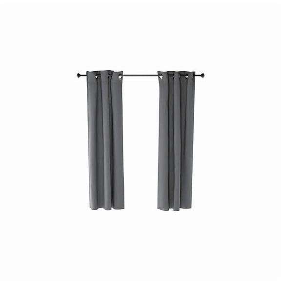 Collins Blackout Curtain, 42 x 63 in. - 2 Panels - Dark Grey