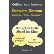Collins Easy Learning Complete German Grammar Verbs Vocabulary 3 Books in 1, Paperback