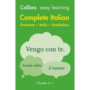 Collins Easy Learning Complete Italian Grammar Verbs Vocabulary 3 Books in 1, Paperback