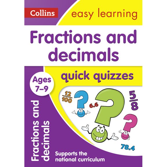 Pre-Owned Collins Easy Learning Ks2 Fractions & Decimals Quick Quizzes: Ages 7-9, (Paperback)