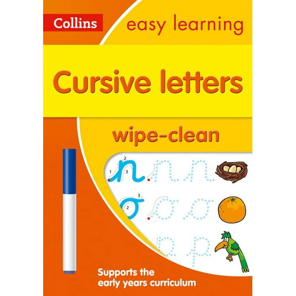 Collins Easy Learning Preschool: Collins Easy Learning Preschool  Cursive Letters Age 3-5 Wipe Clean Activity Book (Multiple copy pack)