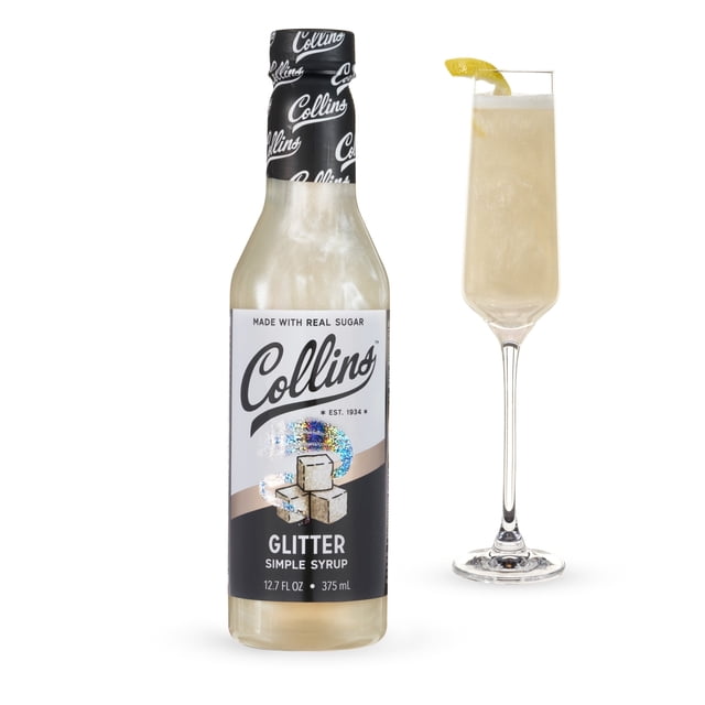 Collins Glitter Simple Syrup for Cocktails Mocktails, Cookies, Cakes 12 ...