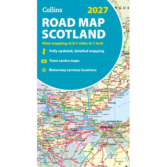 Collins Road Atlas 2027 Collins Road Map of Scotland: Folded Road Map, (Paperback)
