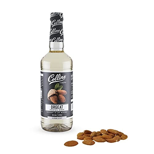 Collins Orgeat Syrup, Orgeat Simple Syrup, Real Sugar Cocktail Syrups, Soda Water Flavors