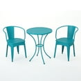thumbnail image 1 of Collins Outdoor 3 Piece Iron Bistro Set, Matte Teal, 1 of 13