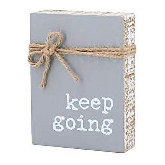 Collins Painting Mini Jute Rope Block Sign (Keep Going)