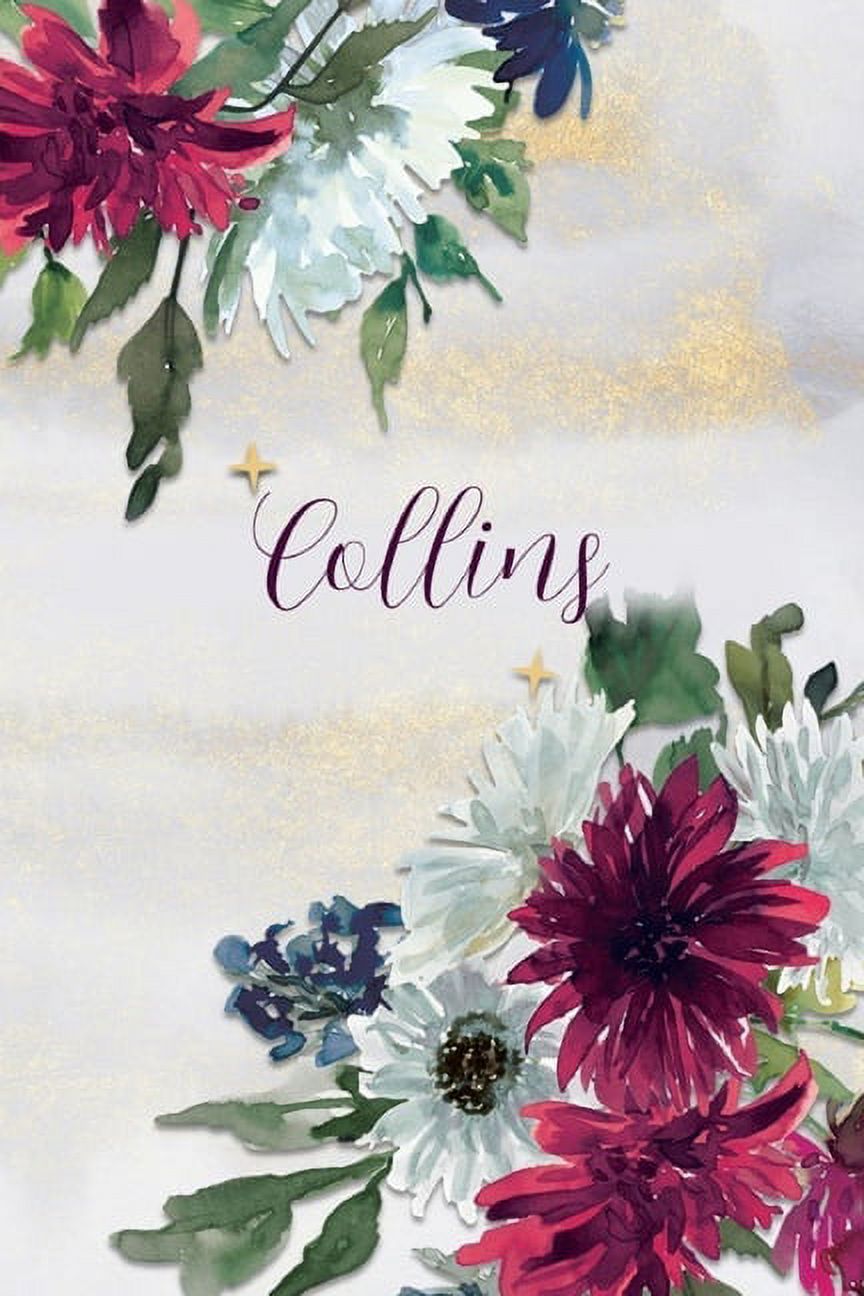 Collins : Personalized Journal Gift Idea for Women (Burgundy and White Mums)