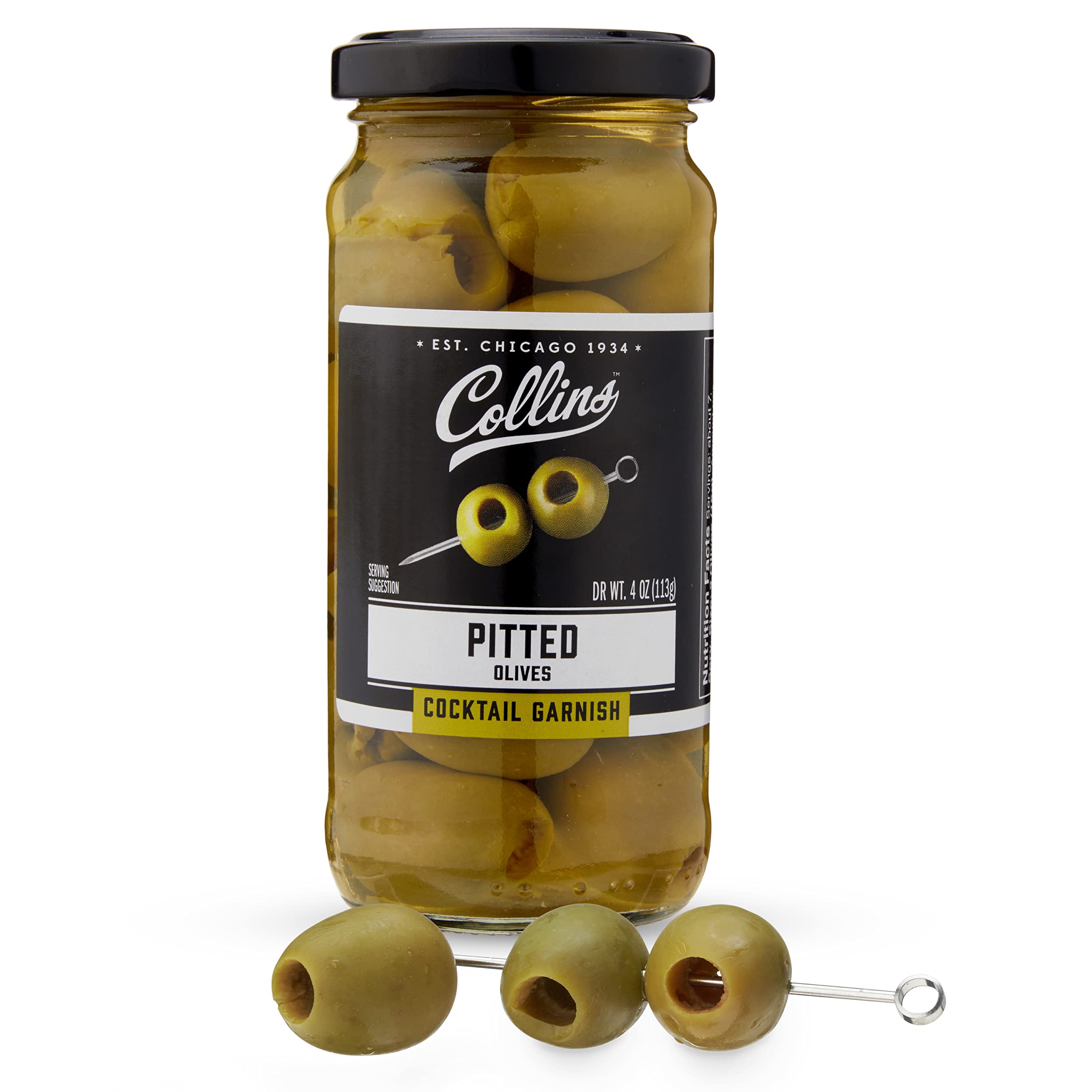 Collins Pitted Olives Popular Garnish For Cocktails, Dirty Martinis