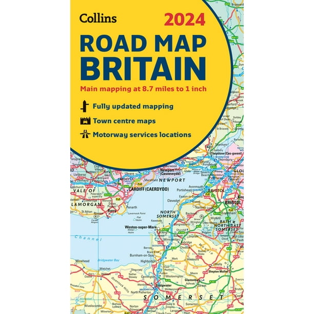 Collins Road Atlas 2025 Collins Road Map of Britain Folded Road Map